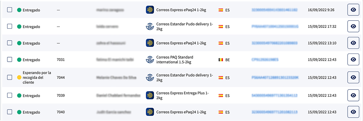 Gestión de envíos tienda online