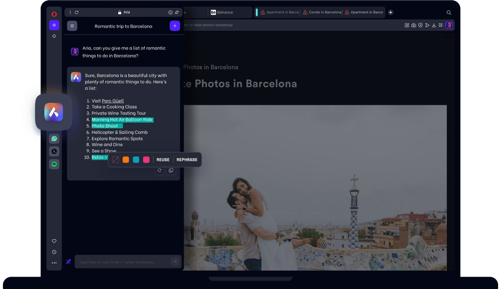 Aria - alternativas a ChatGPT